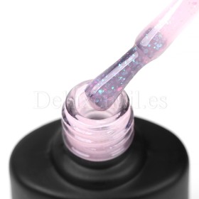 Aurora Base 04 Komilfo, Rosa traslúcido con trozos de foil, 8 ml