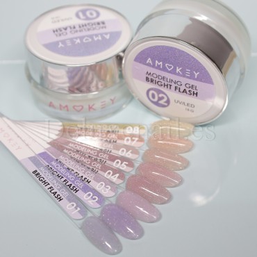 Gel Bright Flash 02 Amokey, gel constructor reflectante, 15 gr