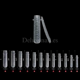 Tips dual system Snake Finger tip plastic form NO.11-2, 120 uds, 10 medidas, patrón serpiente