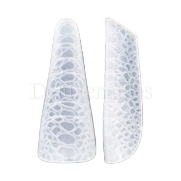 Tips dual system Snake Finger tip plastic form NO.11-2, 120 uds, 10 medidas, patrón serpiente