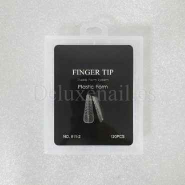 Tips dual system Snake Finger tip plastic form NO.11-2, 120 uds, 10 medidas, patrón serpiente