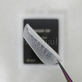 Tips dual system Snake Finger tip plastic form NO.18-2, 120 uds, 10 medidas, patrón serpiente