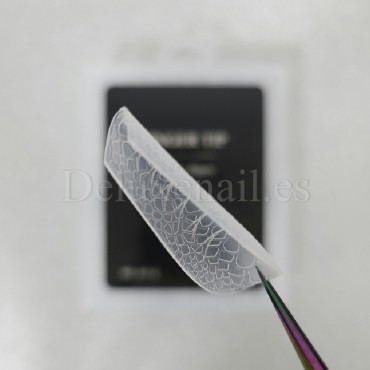 Tips dual system Snake Finger tip plastic form NO.18-2, 120 uds, 10 medidas, patrón serpiente