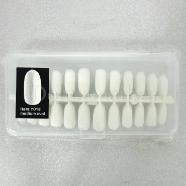 Tips de gel Y01, Medium Oval, 240 uds, 12 medidas