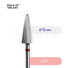 Fresa de tungsteno roja 6*15, NAILSOTHEDAY