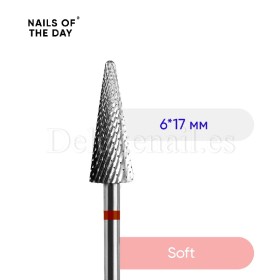 Fresa de tungsteno roja 6*17, NAILSOTHEDAY