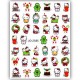 Pegatina adhesiva JO-2585, Navidad, multicolor
