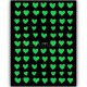 Pegatina adhesiva JO-1042, Corazones, blanco luminiscente