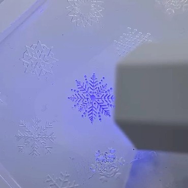 Molde de silicona transparente para los diseños, Navidad