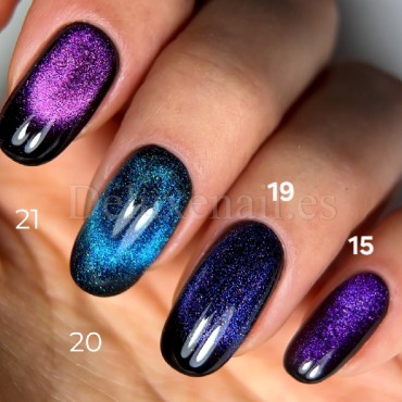 Esmalte permanente Cat Eye 15 Dark, Violeta, 6 ml