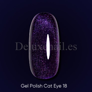 Esmalte permanente Cat Eye 18 Dark, Azul, 6 ml