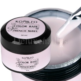 Color Base French 021 Skin sin pincel Komilfo, Rosa lechoso, 30 ml