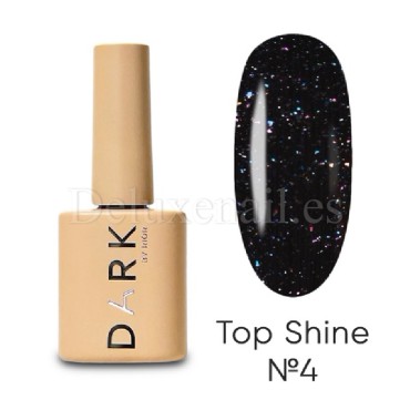 Top sin pegajosidad Shine 04 Dark, Lentejuelas Brillantes Pequeñas, 10 ml