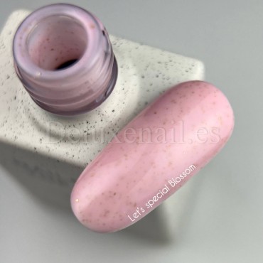 Esmalte Permanente Let’s special Blossom NAILSOFTHEDAY, Rosa claro con foil dorado, 10 ml