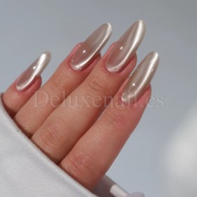 Esmalte permanente Silk Cat 01 Easy, Oro Blanco, 7,5 ml