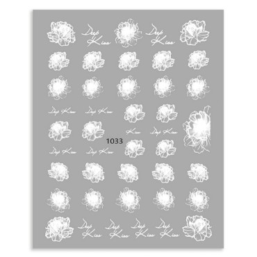 Pegatina adhesiva JO-1033, blanco