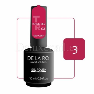 Esmalte Permanente Town Red 03 DE LA RO, 10 ml