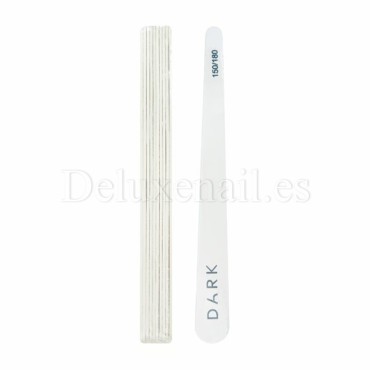 Kit de limas para uñas Dark, grano 150/180, 10 uds, forma gota