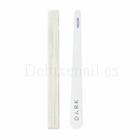 Kit de limas para uñas Dark, grano 180/240, 10 uds, forma gota