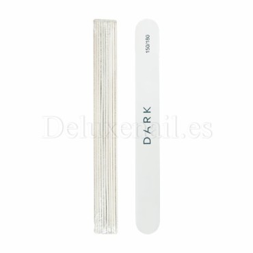 Kit de limas para uñas Dark, grano 150/180, 10 uds, forma recta