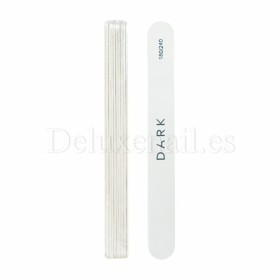 Kit de limas para uñas Dark, grano 180/240, 10 uds, forma recta
