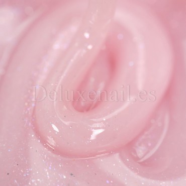 Gel constructor Dark Smart Builder Gel 34, Rosa claro con micro brillo, 15 ml