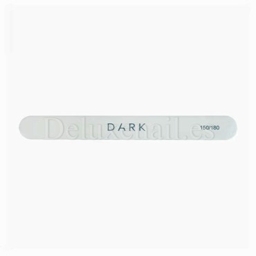 Kit de limas para uñas Dark, grano 150/180, 25 uds, forma recta, blanco