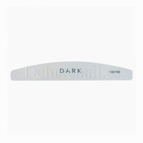 Kit de limas para uñas Dark, grano 150/180, 25 uds, forma media luna, blanco