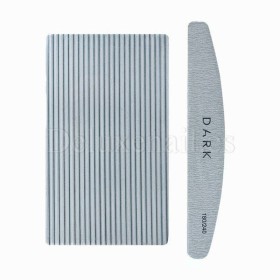 Kit de limas para uñas Dark, grano 180/240, 25 uds, forma media luna