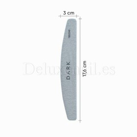Kit de limas para uñas Dark, grano 180/240, 25 uds, forma media luna, gris