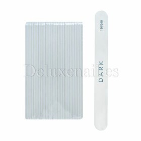 Kit de limas para uñas Dark, grano 180/240, 25 uds, forma recta