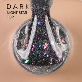 Top Reflectante sin pegajosidad Night Star Dark, Transparente, 10 ml