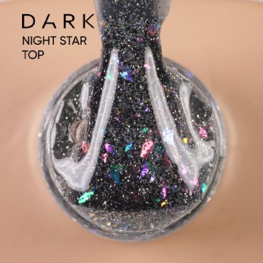 Top Reflectante sin pegajosidad Night Star Dark, Transparente, 10 ml