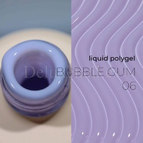 Liquid Polygel Bubble Gum 06 DE LA RO, polygel líquido de color lila, 15 ml