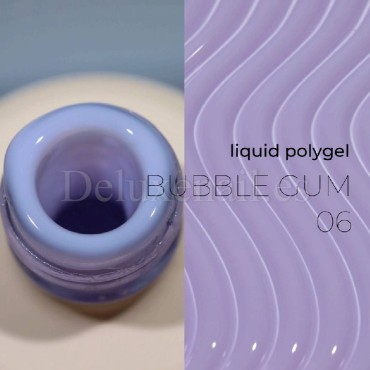 Liquid Polygel Bubble Gum 06 DE LA RO, polygel líquido de color lila, 15 ml