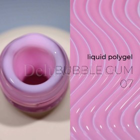 Liquid Polygel Bubble Gum 07 DE LA RO, polygel líquido de color rosa, 15 ml