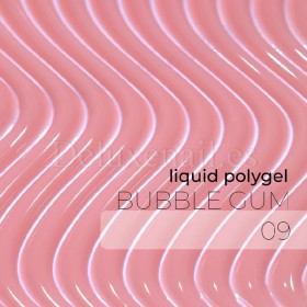 Liquid Polygel Bubble Gum 09 DE LA RO, polygel líquido de color nude melocotón, 15 ml