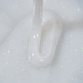 Gel constructor Dark Medium Gel 34, Blanco con micro brillo, 15 ml