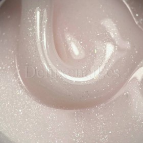 Gel constructor Dark Medium Gel 43, Gris muy claro con micro brillo, 15 ml