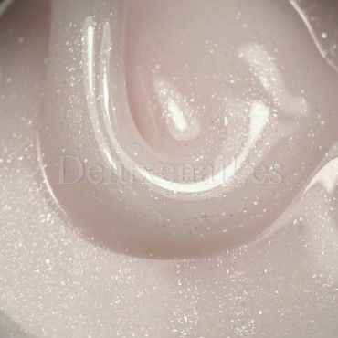 Gel constructor Dark Medium Gel 43, Gris muy claro con micro brillo, 15 ml