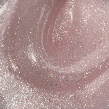 Gel constructor Dark Medium Gel 44, Rosa con foil plateado, 15 ml