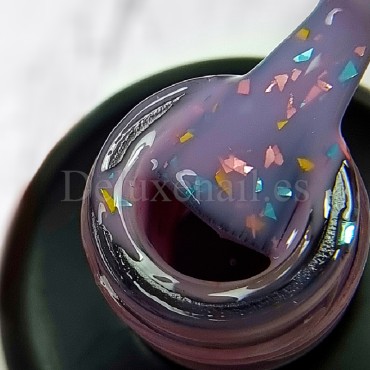 Base Camuflaje Dark Potal 04, Lila oscuro con foil multicolor, 15 ml