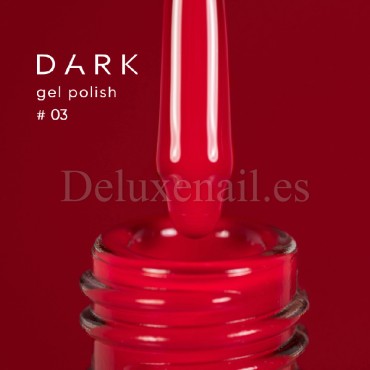 Esmalte Permanente Dark 03, Rojo vivo, 10 ml