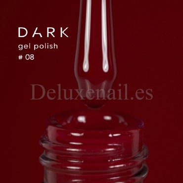 Esmalte Permanente Dark 08, Rojo oscuro, 10 ml