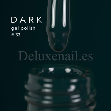 Esmalte Permanente Dark 33, Verde muy oscuro, 10 ml
