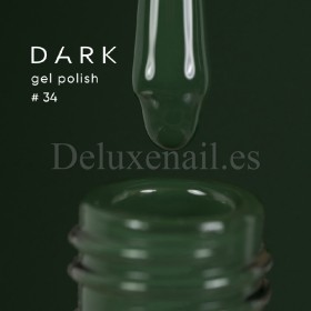 Esmalte Permanente Dark 34, Verde botella oscuro, 10 ml