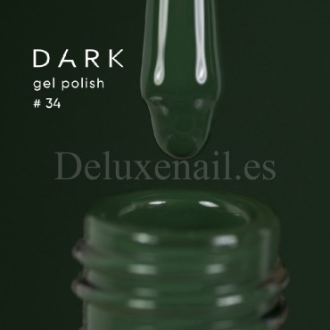 Esmalte Permanente Dark 34, Verde botella oscuro, 10 ml