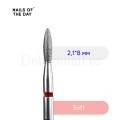 Fresa Roja Llama sin punta NAILSOFTHEDAY, Ø2.1 mm, grano suave