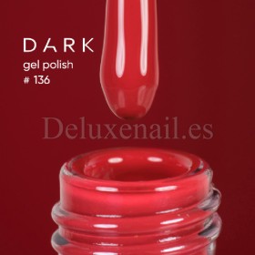 Esmalte Permanente Dark 136, Rojo clásico, 10 ml