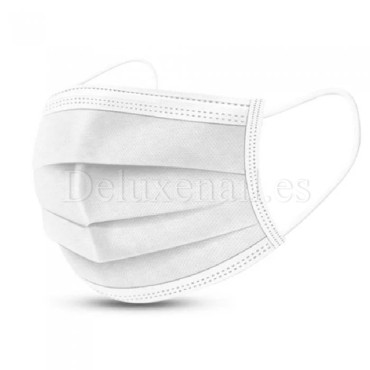 Mascarillas quirúrgicas desechables 3 capas Meditex, 50 uds, Blanco